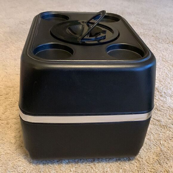 Vintage Console Thermos “Humper” Black travel Cooler Roadtrip Made in USA - Picture 4 of 8